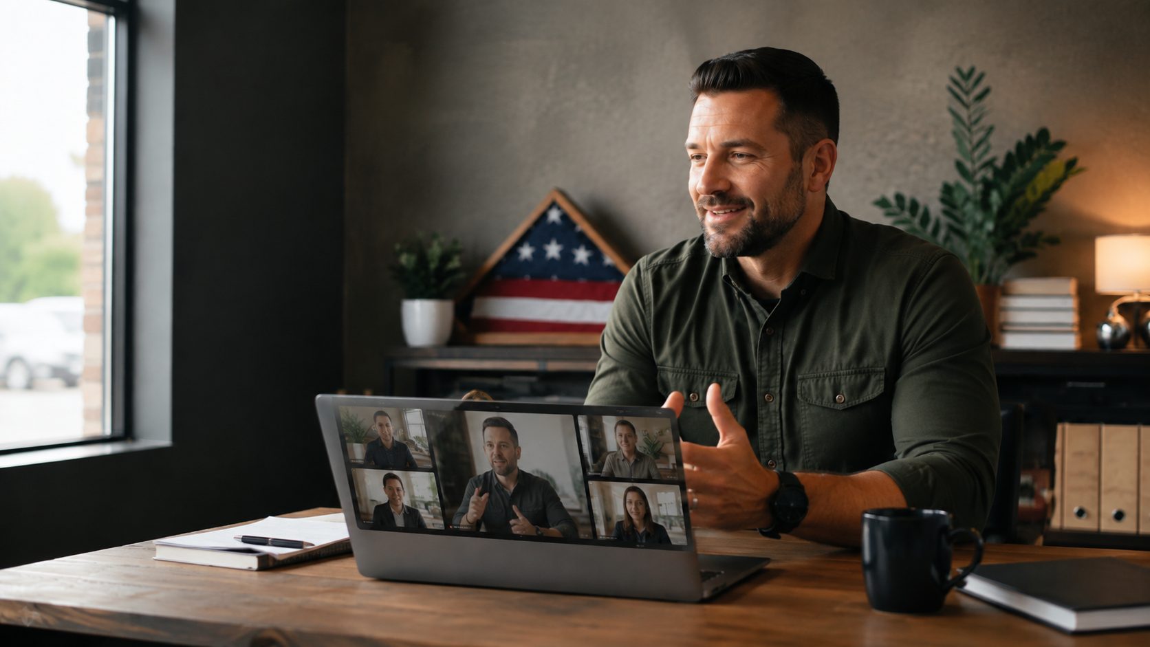 Veteran entrepreneur at work